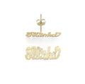 Nameplate Stud Earrings