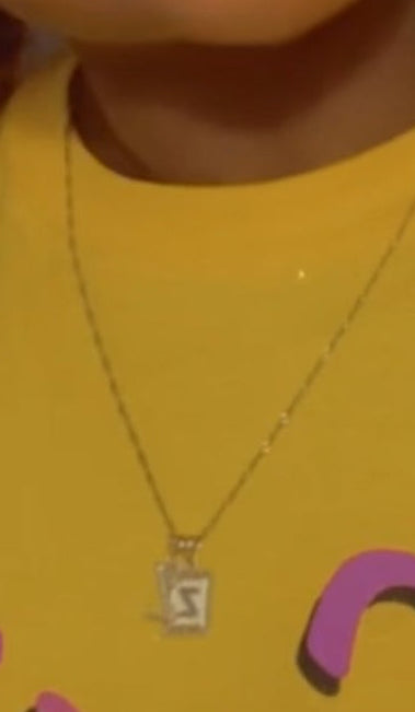 Square Initial Pendant