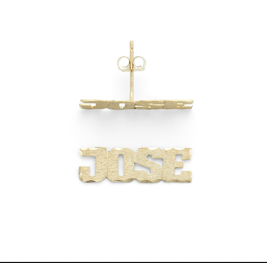 Nameplate Stud Earrings